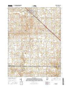 Fowler Indiana Current topographic map, 1:24000 scale, 7.5 X 7.5 Minute, Year 2016