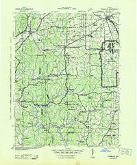 Franklin Indiana Historical topographic map, 1:125000 scale, 30 X 30 Minute, Year 1942
