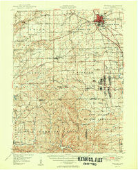 Franklin Indiana Historical topographic map, 1:62500 scale, 15 X 15 Minute, Year 1950