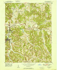 French Lick Indiana Historical topographic map, 1:24000 scale, 7.5 X 7.5 Minute, Year 1951