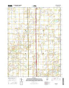 Gaston Indiana Current topographic map, 1:24000 scale, 7.5 X 7.5 Minute, Year 2016