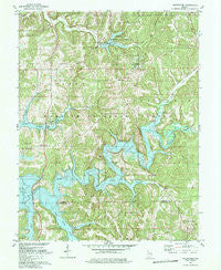 Greenbrier Indiana Historical topographic map, 1:24000 scale, 7.5 X 7.5 Minute, Year 1980