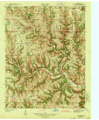 Guilford Indiana Historical topographic map, 1:24000 scale, 7.5 X 7.5 Minute, Year 1943