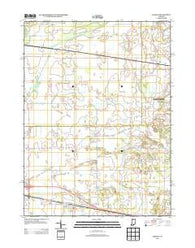 Hamlet Indiana Historical topographic map, 1:24000 scale, 7.5 X 7.5 Minute, Year 2013