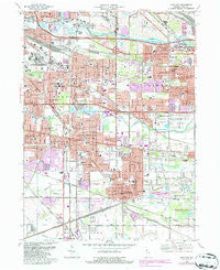 Highland Indiana Historical topographic map, 1:24000 scale, 7.5 X 7.5 Minute, Year 1968