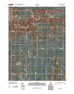 Hillsboro Indiana Historical topographic map, 1:24000 scale, 7.5 X 7.5 Minute, Year 2010