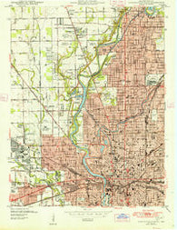 Indianapolis West Indiana Historical topographic map, 1:24000 scale, 7.5 X 7.5 Minute, Year 1948