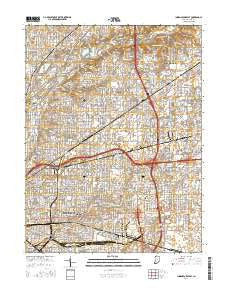 Indianapolis East Indiana Current topographic map, 1:24000 scale, 7.5 X 7.5 Minute, Year 2016