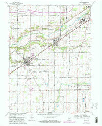 Ingalls Indiana Historical topographic map, 1:24000 scale, 7.5 X 7.5 Minute, Year 1962