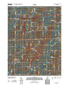 Jacksonburg Indiana Historical topographic map, 1:24000 scale, 7.5 X 7.5 Minute, Year 2010