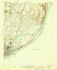 Jeffersonville Indiana Historical topographic map, 1:24000 scale, 7.5 X 7.5 Minute, Year 1946