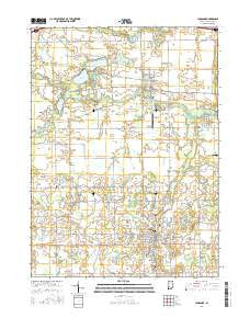 Lagrange Indiana Current topographic map, 1:24000 scale, 7.5 X 7.5 Minute, Year 2016