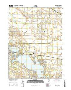 Lake Wawasee Indiana Current topographic map, 1:24000 scale, 7.5 X 7.5 Minute, Year 2016