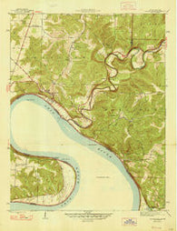 Leavenworth Indiana Historical topographic map, 1:24000 scale, 7.5 X 7.5 Minute, Year 1947