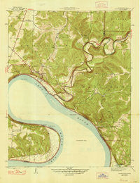 Leavenworth Indiana Historical topographic map, 1:24000 scale, 7.5 X 7.5 Minute, Year 1947