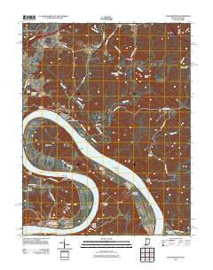 Leavenworth Indiana Historical topographic map, 1:24000 scale, 7.5 X 7.5 Minute, Year 2012