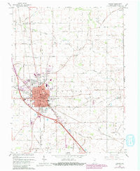 Lebanon Indiana Historical topographic map, 1:24000 scale, 7.5 X 7.5 Minute, Year 1963