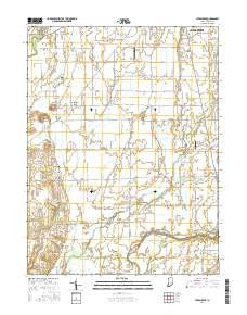 Lewis Creek Indiana Current topographic map, 1:24000 scale, 7.5 X 7.5 Minute, Year 2016