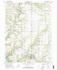 Liberty Indiana Historical topographic map, 1:24000 scale, 7.5 X 7.5 Minute, Year 1974