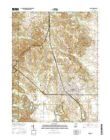 Linton Indiana Current topographic map, 1:24000 scale, 7.5 X 7.5 Minute, Year 2016