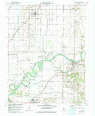 Lyons Indiana Historical topographic map, 1:24000 scale, 7.5 X 7.5 Minute, Year 1978