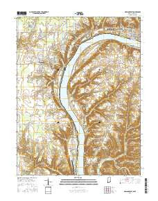 Madison West Indiana Current topographic map, 1:24000 scale, 7.5 X 7.5 Minute, Year 2016