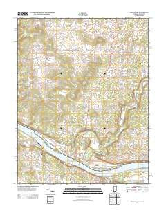 Mauckport Indiana Historical topographic map, 1:24000 scale, 7.5 X 7.5 Minute, Year 2013
