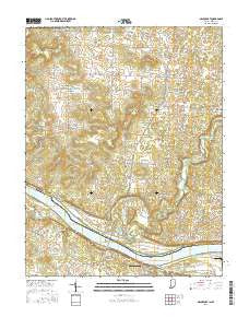 Mauckport Indiana Current topographic map, 1:24000 scale, 7.5 X 7.5 Minute, Year 2016