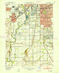 Maywood Indiana Historical topographic map, 1:24000 scale, 7.5 X 7.5 Minute, Year 1948