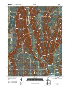Mecca Indiana Historical topographic map, 1:24000 scale, 7.5 X 7.5 Minute, Year 2010