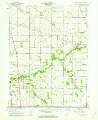 Mechanicsburg Indiana Historical topographic map, 1:24000 scale, 7.5 X 7.5 Minute, Year 1961