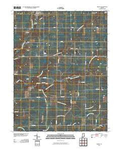 Milroy Indiana Historical topographic map, 1:24000 scale, 7.5 X 7.5 Minute, Year 2010