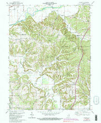 Modesto Indiana Historical topographic map, 1:24000 scale, 7.5 X 7.5 Minute, Year 1970