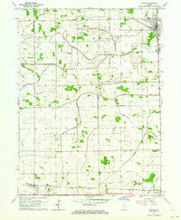 Monon Indiana Historical topographic map, 1:24000 scale, 7.5 X 7.5 Minute, Year 1962
