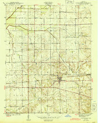 Montgomery Indiana Historical topographic map, 1:24000 scale, 7.5 X 7.5 Minute, Year 1944