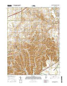 Mooresville West Indiana Current topographic map, 1:24000 scale, 7.5 X 7.5 Minute, Year 2016