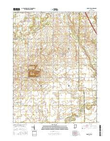Mount Ayr Indiana Current topographic map, 1:24000 scale, 7.5 X 7.5 Minute, Year 2016