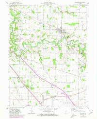 Mulberry Indiana Historical topographic map, 1:24000 scale, 7.5 X 7.5 Minute, Year 1961