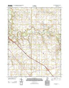 Mulberry Indiana Historical topographic map, 1:24000 scale, 7.5 X 7.5 Minute, Year 2013