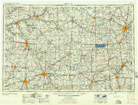 Muncie Indiana Historical topographic map, 1:250000 scale, 1 X 2 Degree, Year 1956