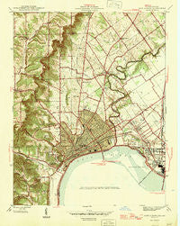 New Albany Indiana Historical topographic map, 1:24000 scale, 7.5 X 7.5 Minute, Year 1946