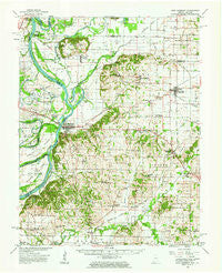 New Harmony Indiana Historical topographic map, 1:62500 scale, 15 X 15 Minute, Year 1959