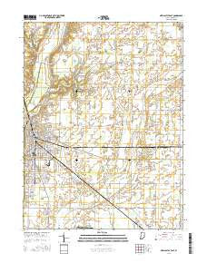 New Castle East Indiana Current topographic map, 1:24000 scale, 7.5 X 7.5 Minute, Year 2016