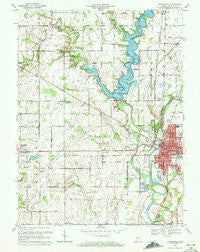 Noblesville Indiana Historical topographic map, 1:24000 scale, 7.5 X 7.5 Minute, Year 1969