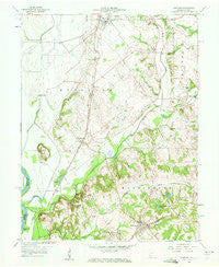 Oaktown Indiana Historical topographic map, 1:24000 scale, 7.5 X 7.5 Minute, Year 1958