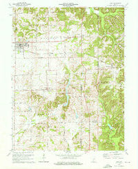 Odon Indiana Historical topographic map, 1:24000 scale, 7.5 X 7.5 Minute, Year 1974