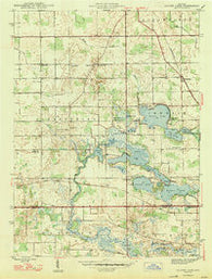Oliver Lake Indiana Historical topographic map, 1:24000 scale, 7.5 X 7.5 Minute, Year 1947