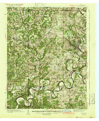 Oolitic Indiana Historical topographic map, 1:62500 scale, 15 X 15 Minute, Year 1942