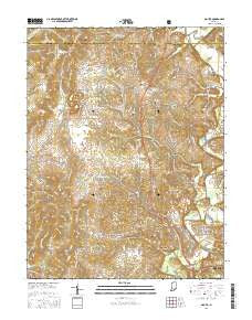Oolitic Indiana Current topographic map, 1:24000 scale, 7.5 X 7.5 Minute, Year 2016