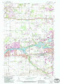 Osceola Indiana Historical topographic map, 1:24000 scale, 7.5 X 7.5 Minute, Year 1969